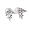 E2248_3 TOMEI Pearl Earrings, White+Rose Gold 585