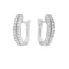 E839 TOMEI Double-Rows Diamond Earrings I White Gold 585 (E839)