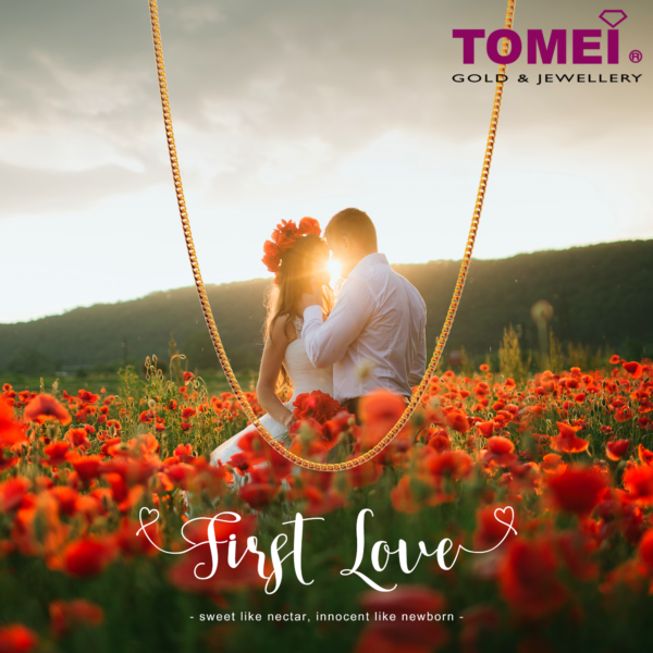 TOMEI First Love Chain, Yellow Gold 916