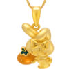 TOMEI X SANRIO My Melody With Fruit Pendant, Yellow Gold 916