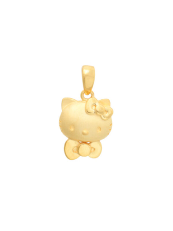 HK-YG0665P-1C TOMEI x Hello Kitty with Lovely Bow Pendant, Yellow Gold 916