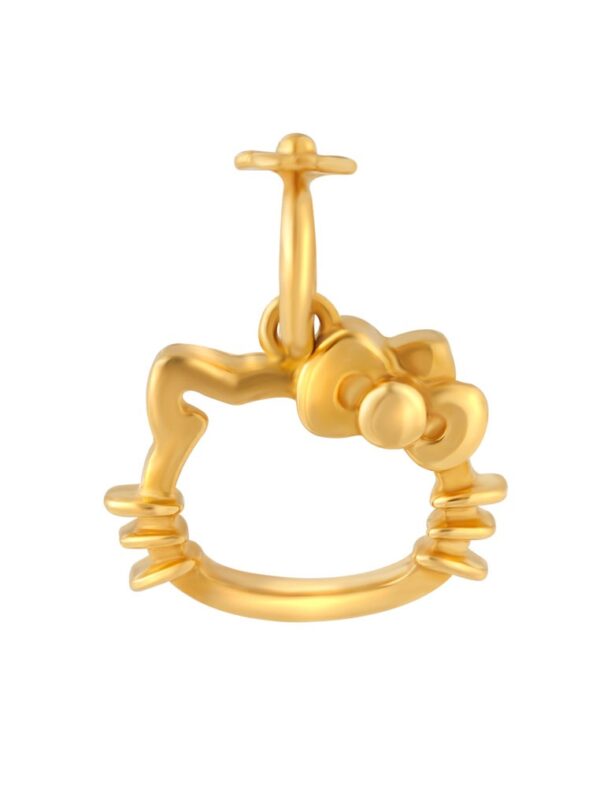 HK-YG0666P-1C TOMEI x Hello Kitty Head Pendant, Yellow Gold 916