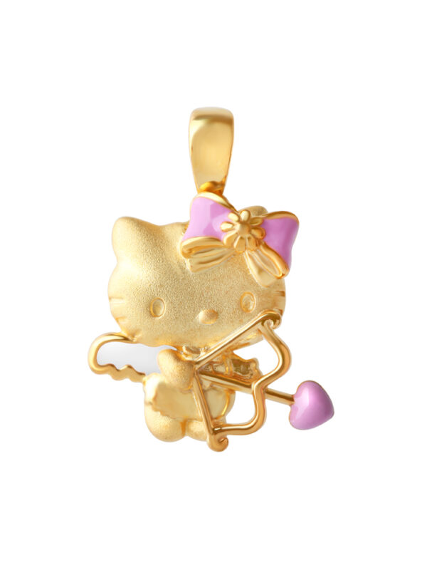 HK-YG0851P-EC TOMEI X Hello Kitty with Arrow Pendant, Yellow Gold 916