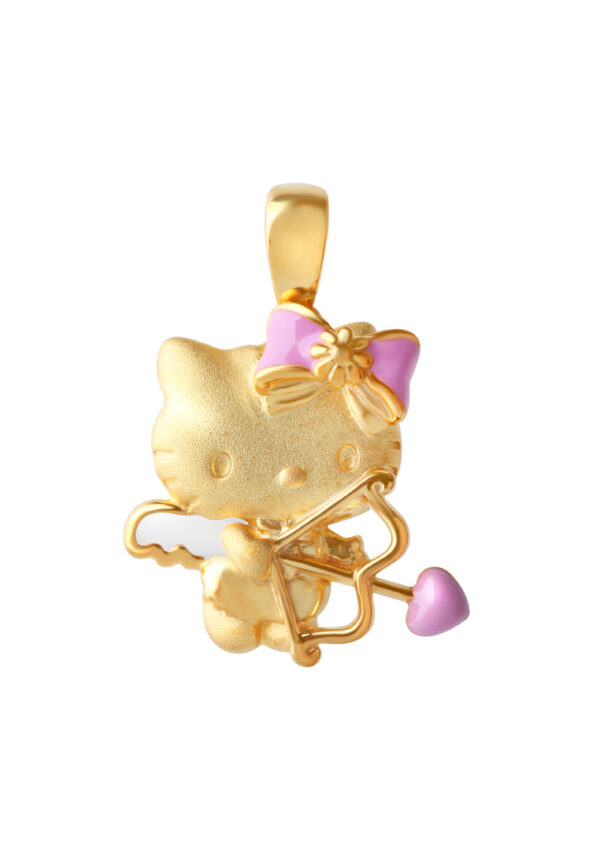 HK-YG0851P-EC TOMEI X Hello Kitty with Arrow Pendant, Yellow Gold 916