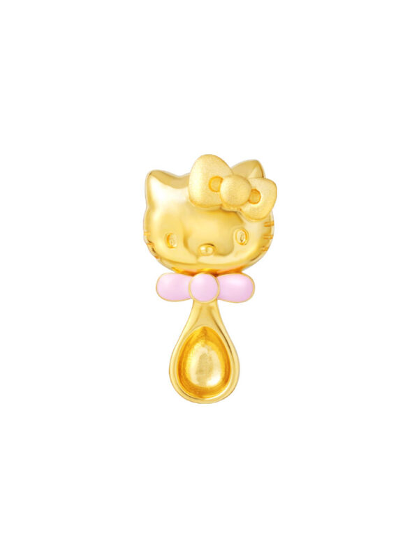 HK-YG1141P-EC TOMEI x Hello Kitty Spoon Pendant, Yellow Gold 916