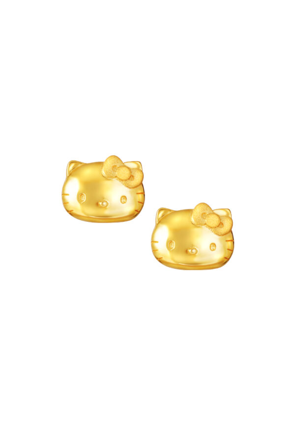 HK-YG1322E-1C TOMEI X SANRIO Winter Wonders Hello Kitty Earrings, Yellow Gold 916