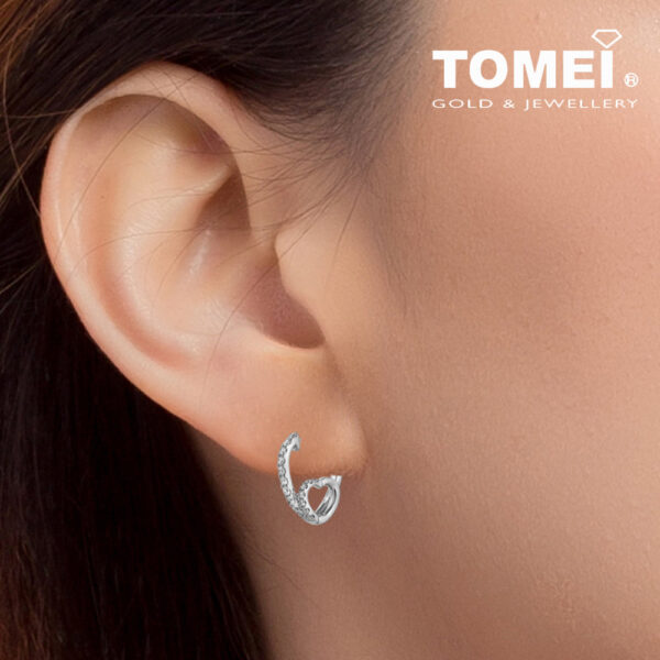 TOMEI Dual Passion Diamond Earrings, White Gold 375