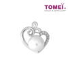 TOMEI Pearl Diamond Pendant Set, White Gold