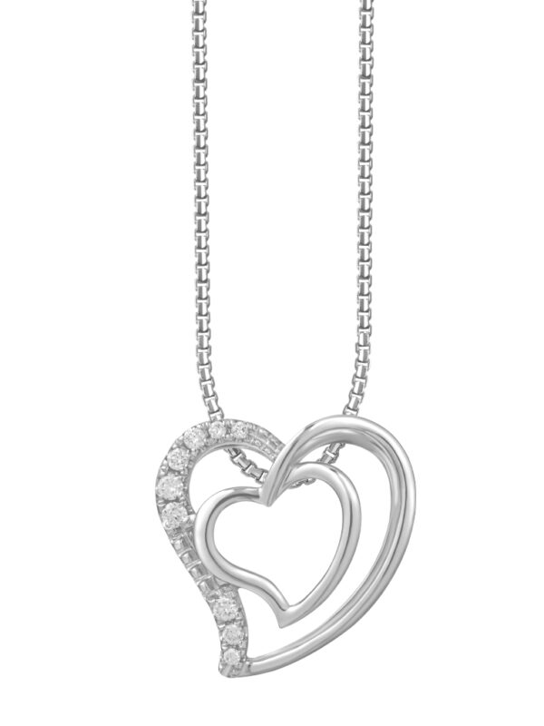 TOMEI Love Is Beautiful Collection Pendant Set, White Gold 585