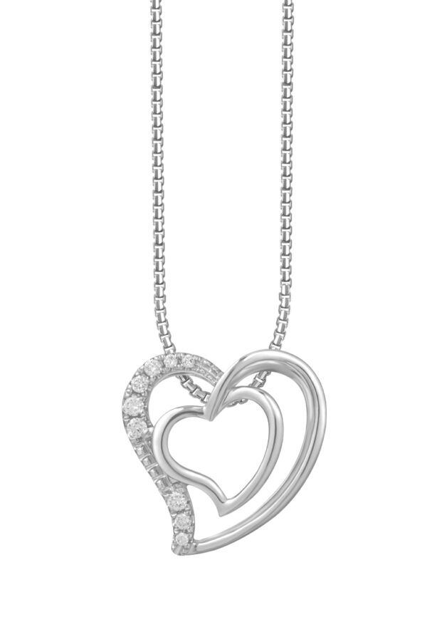 TOMEI Love Is Beautiful Collection Pendant Set, White Gold 585