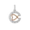 TOMEI Diamond Pendant Set I White+Rose Gold 585