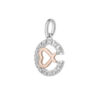 TOMEI Diamond Pendant Set I White+Rose Gold 585