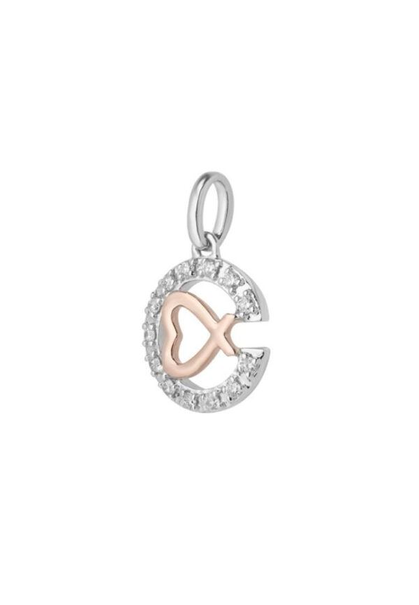 TOMEI Diamond Pendant Set I White+Rose Gold 585