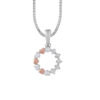 P6238WR_2 TOMEI Diamond Pendant Set I White and Rose Gold 585