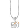 P6258WR-2 TOMEI Love Is Beautiful Collection Diamond Pendant Set, White+Rose Gold 585