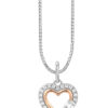 P6329WR-1 TOMEI Love Is Beautiful Collection Pendant Set, White+Rose Gold 585