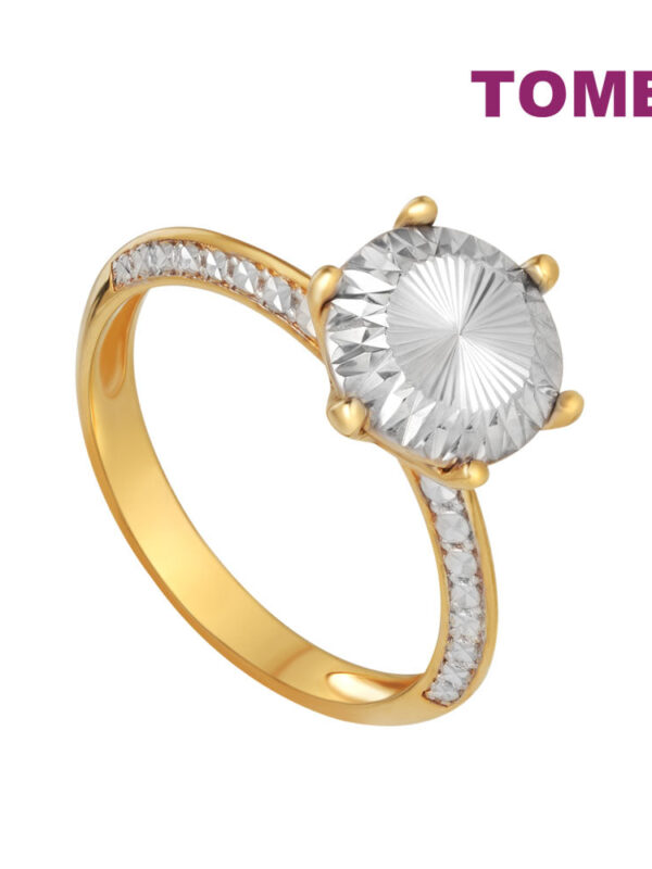 Sony_30006 TOMEI Diamond Cut Collection Radiant Ring, Yellow Gold 916
