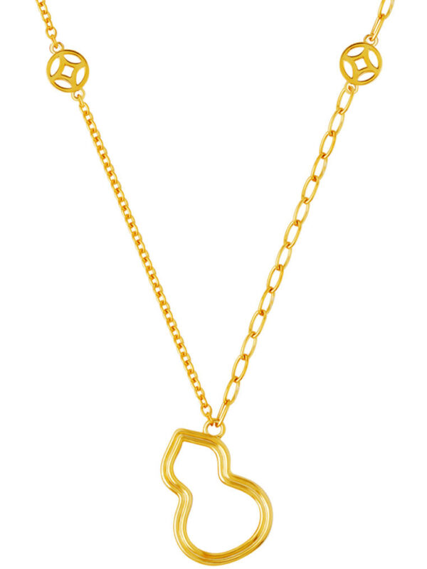 Sony_32456_831581b3-c5b8-495c-b9bf-b89c0e9dcffc TOMEI Dainty Gourd Necklace, Yellow Gold 916