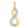 TOMEI Diamond Cut Collection Infinity Pendant, Yellow Gold 916