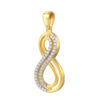 TOMEI Diamond Cut Collection Infinity Pendant, Yellow Gold 916