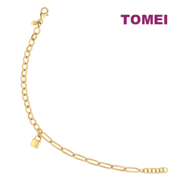 Sony_47829 TOMEI Padlock Link Bracelet, Yellow Gold 916