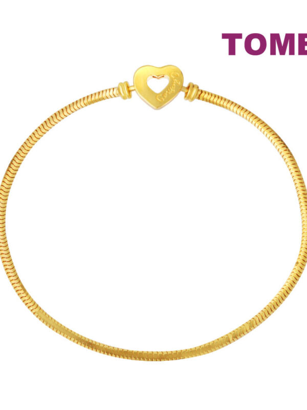 TOMEI Chomel Love Bracelet, Yellow Gold 916 (TM-YG1178B-17CM-1C)
