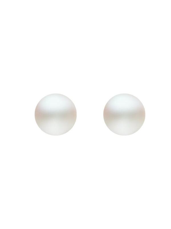 TOMEI Pearlfect Love Pearl Earrings, White Gold 585