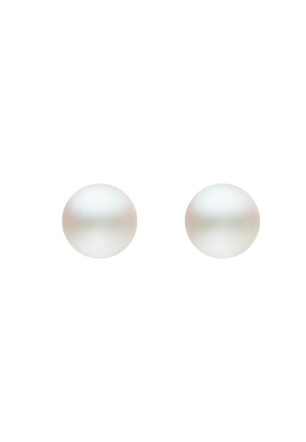 TOMEI Pearlfect Love Pearl Earrings, White Gold 585