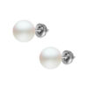 TOMEI Pearlfect Love Pearl Earrings, White Gold 585