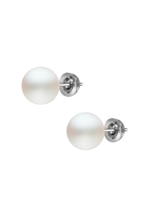 TOMEI Pearlfect Love Pearl Earrings, White Gold 585
