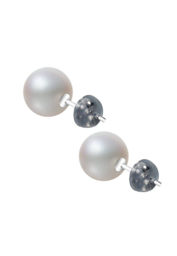 TOMEI Pearlfect Love Pearl Earrings, White Gold 585