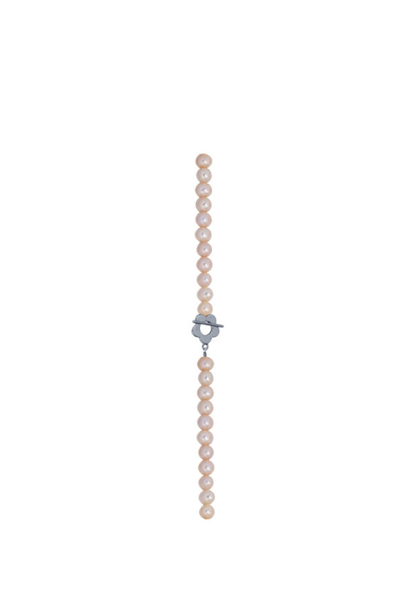 TOMEI Pink Tone Pearl Necklace, White Gold 585