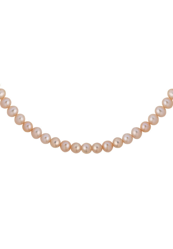 TOMEI Pink Tone Pearl Necklace, White Gold 585