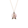 Tomei_0002_DSC09747.psd TOMEI Je t'aime Revolving Love Eiffel Tower Diamond Necklace 为爱钻动套链, Rose Gold 750