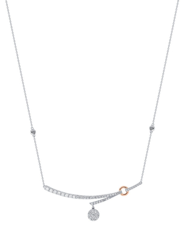 Tomei_0002_Sony_48635_B1221WR.psd_0b0166c1-b642-445f-a68b-122749779165 TOMEI Diamond Necklace, White+Rose Gold 750