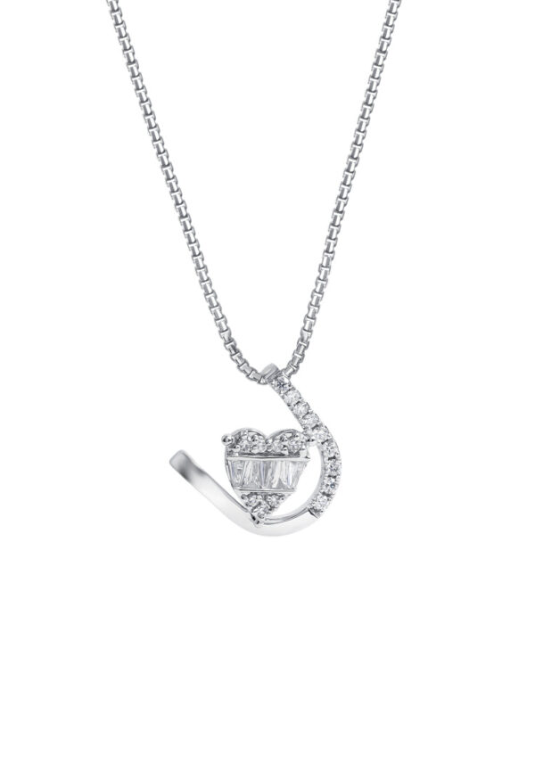 Tomei_0007_DSC06861.psd TOMEI Loving U Diamond Pendant Set, White Gold 585