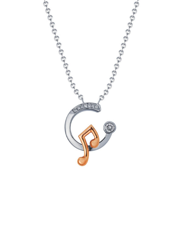 Tomei_0028_PH1605_1.psd TOMEI Diamond Necklace, White+Rose Gold 750