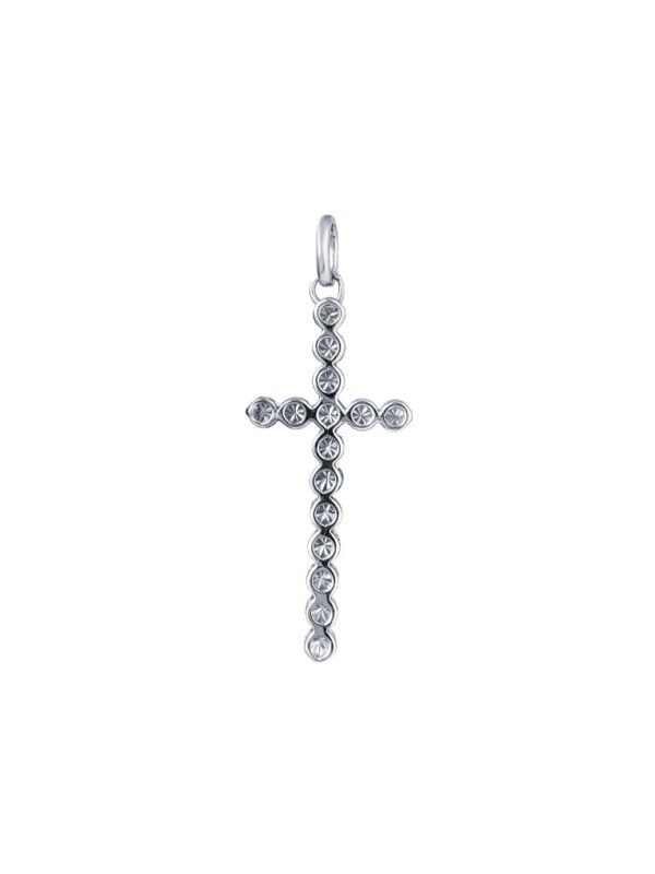 Tomei_0031_Sony_29722.psd TOMEI Cross Pendant, White Gold 375