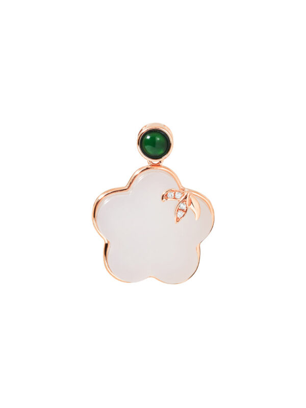 Tomei_0034_JD04952B_1.psd TOMEI Nephrite Collection Pendant, Rose Gold 750