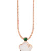 TOMEI Nephrite Series Peach Blossom Necklace, Rose Gold 750
