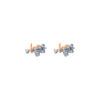 TOMEI Aurora Bloom Diamond Earrings, White+Rose Gold 585