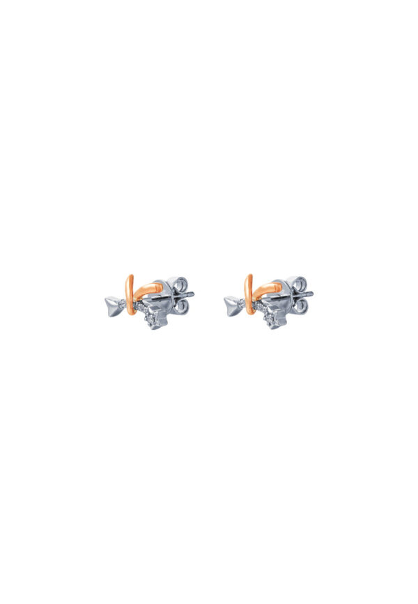 TOMEI Aurora Bloom Diamond Earrings, White+Rose Gold 585