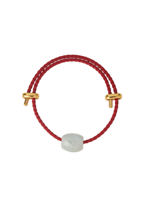 Tomei_0056_LULU_TONG_1.psd TOMEI Palace Grace Lu Lu Tong Charm with Red Rope Bracelet, Natural Jade