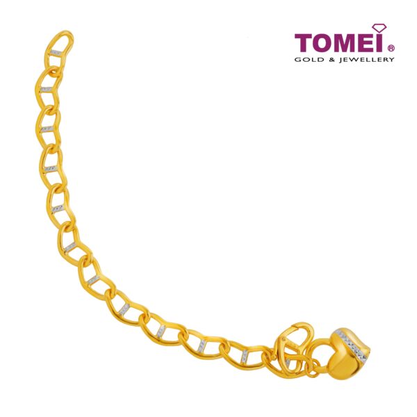 Tomei_15April_1000px_TZ-YG1345B-1Ccopy TOMEI Dual-Tone Heart Trace Bracelet, Yellow Gold 916