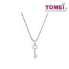 TOMEI  with Style Key Pendant, White Gold 750