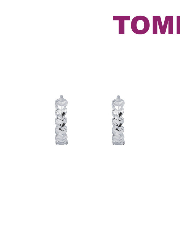Untitled-1_0009_Curves1 TOMEI Lovely Hoop Earrings, White Gold 585