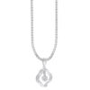TOMEI Diamond Pendant Set, White Gold 585