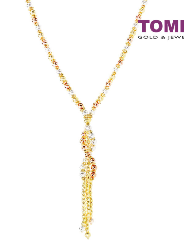 Untitled-1_0010s_0000_Layer53 TOMEI Lusso Italia Tri-Tone Spiral Beads Necklace, Yellow Gold 916