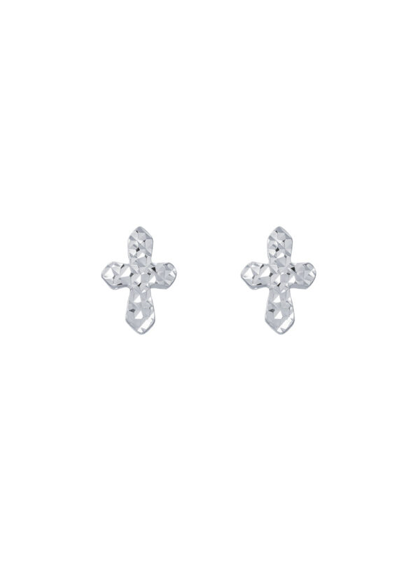 Untitled-1_0029_Curves1_624dea0a-8265-4877-b395-08ae77cf0f02 TOMEI Mini Cross Earrings, White Gold 585