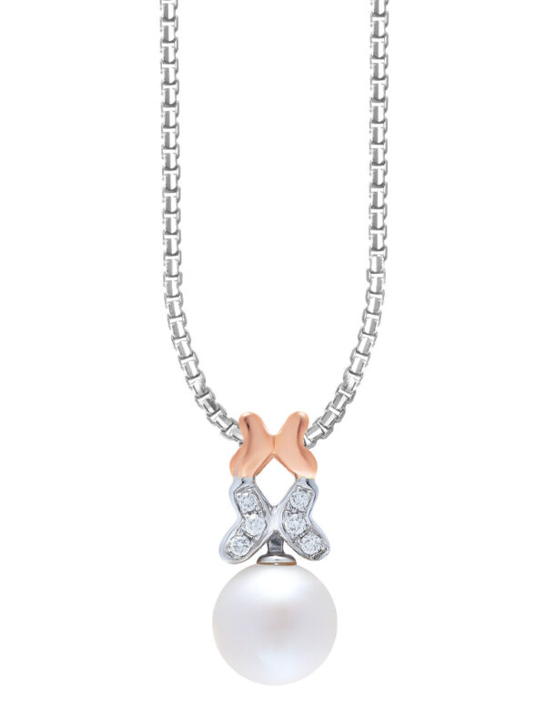Untitled-2-Recovered_0009s_0000_Layer8copy3P6270 TOMEI Pearl-fection Butterfly Pendant Set, White+Rose Gold 585